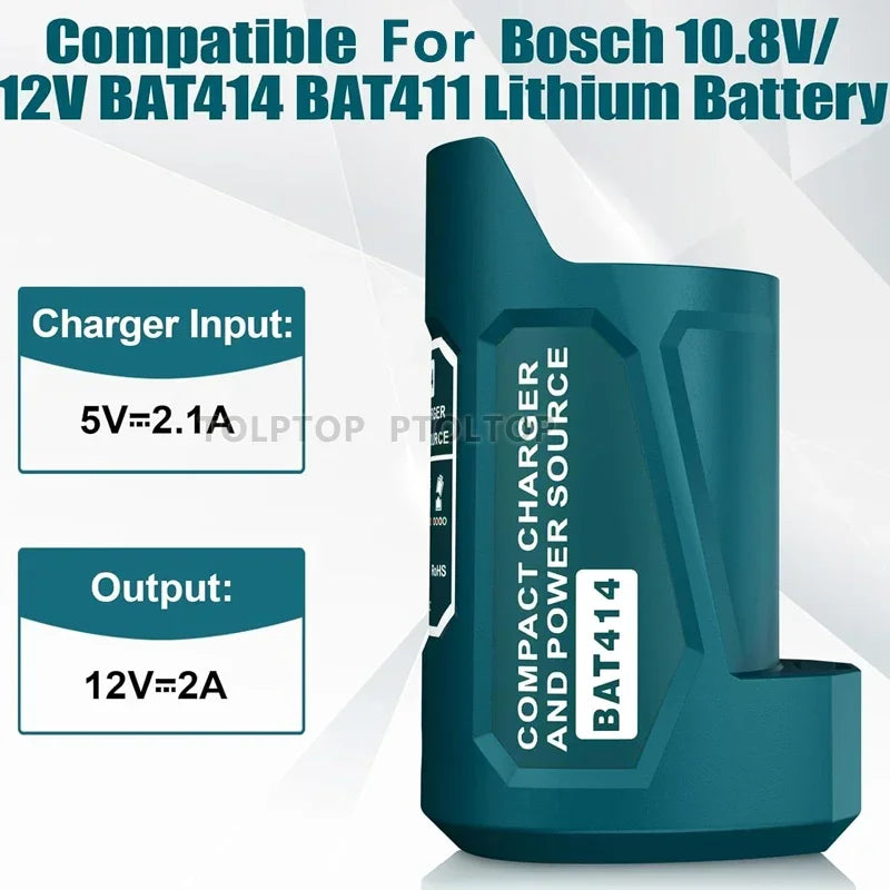 Makita Milwaukee Bosch 12V Charger Converter USB Power Adapter Phone Charger Adapter For Milwaukee For Makita For Bosch 12V Battery 12V DC Output Port