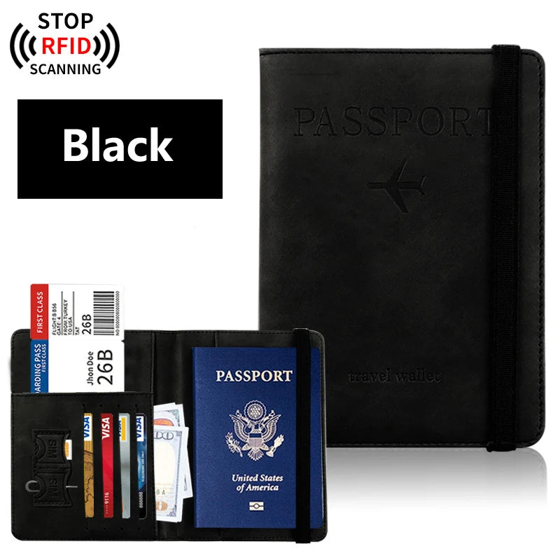 Passport Holder for Travel Essentials JV Passport Wallet Cover Case for Travel  Accessories,Passport Book Holders for Women/Men