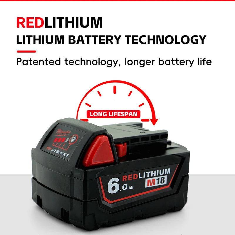Milwaukee 6.0ah Original M18 B6 18V Li-ion Battery 1pk, 2pk 3pk and charger options