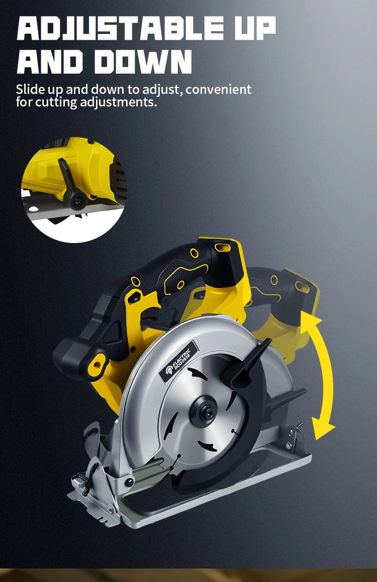 DeWalt compatible 6.5 Inch Mini Electric Circular Saw Right-Hand Saw Wood Cutter Portable Woodworking Chainsaw for Dewalt 20v Battery Pin