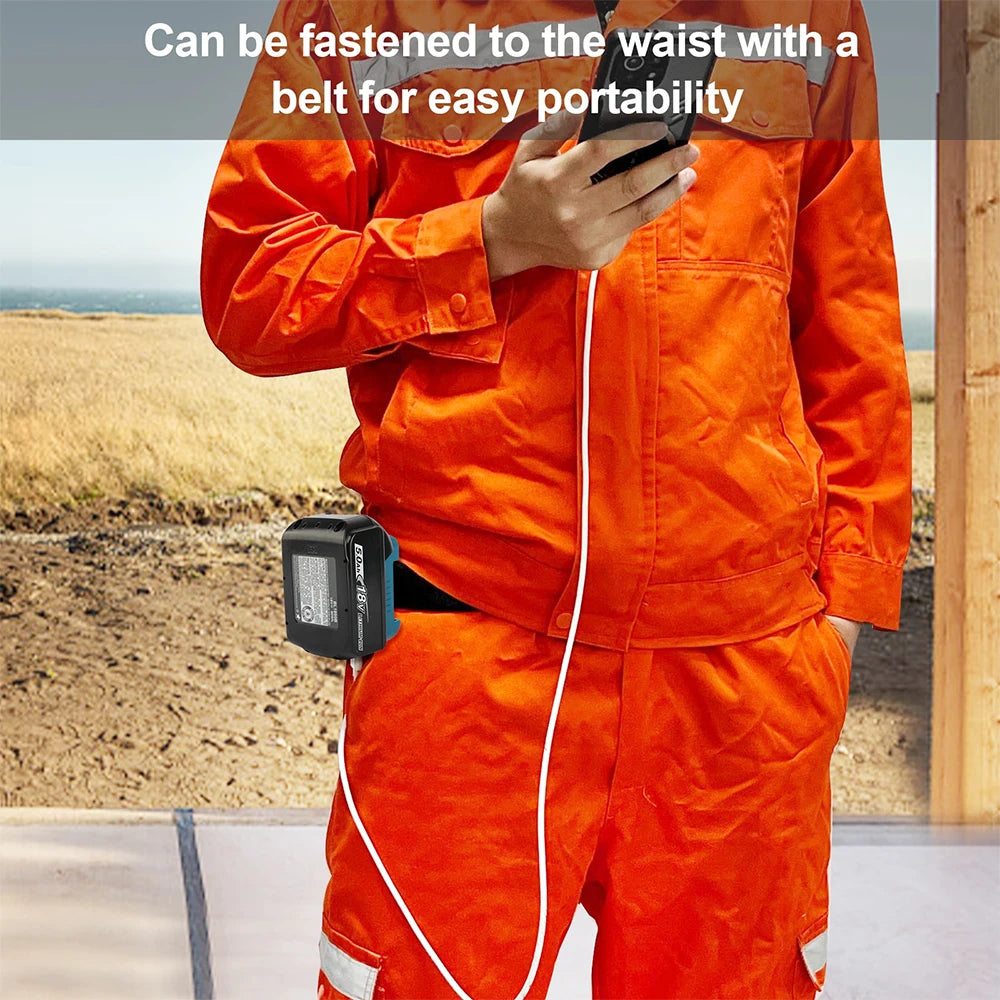 Makita Compatible 18V With USB With Type-C Battery Holder For Makita 18V Battery BL1840 BL1850 BL1860 Charger Adapter Charging