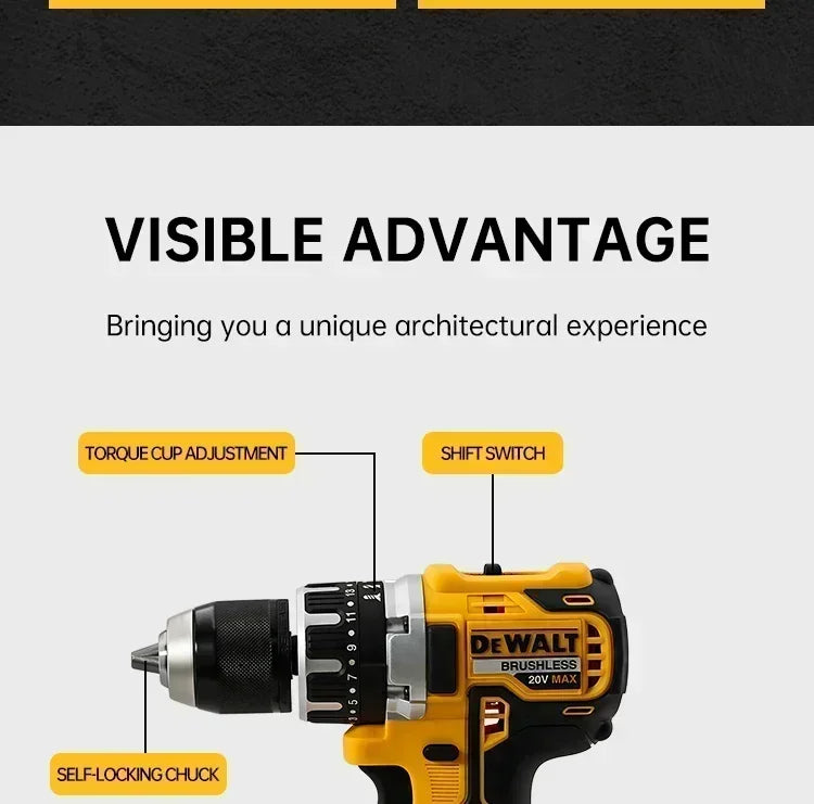 DeWalt Dcd796 18v - 20v Brushless Lithium Drill 13mm - with battery options FLASH SALE