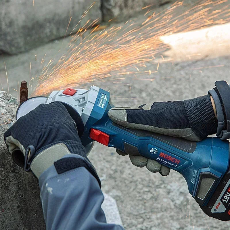 BOSCH GWS 180-LI 18V Grinding Cordless Angle Grinder Brushless Motor 100MM Rechargeable Portable Cutting Machine Polisher GWS180