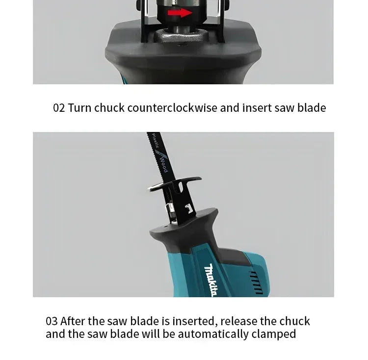 Makita 18V DJR189 Cordless Electric Reciprocating Saw Brushless Rechargeable Wood Metal Cutting Saw Portable Saw Power Tool 18V