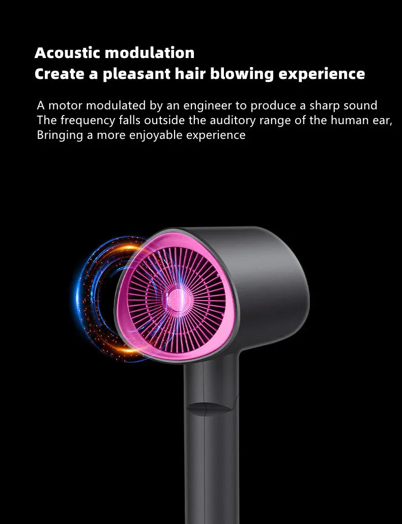 Hair Dryer 1800W Popular Foldable Hair Dryer Blue Light Negative Ion Super Silent