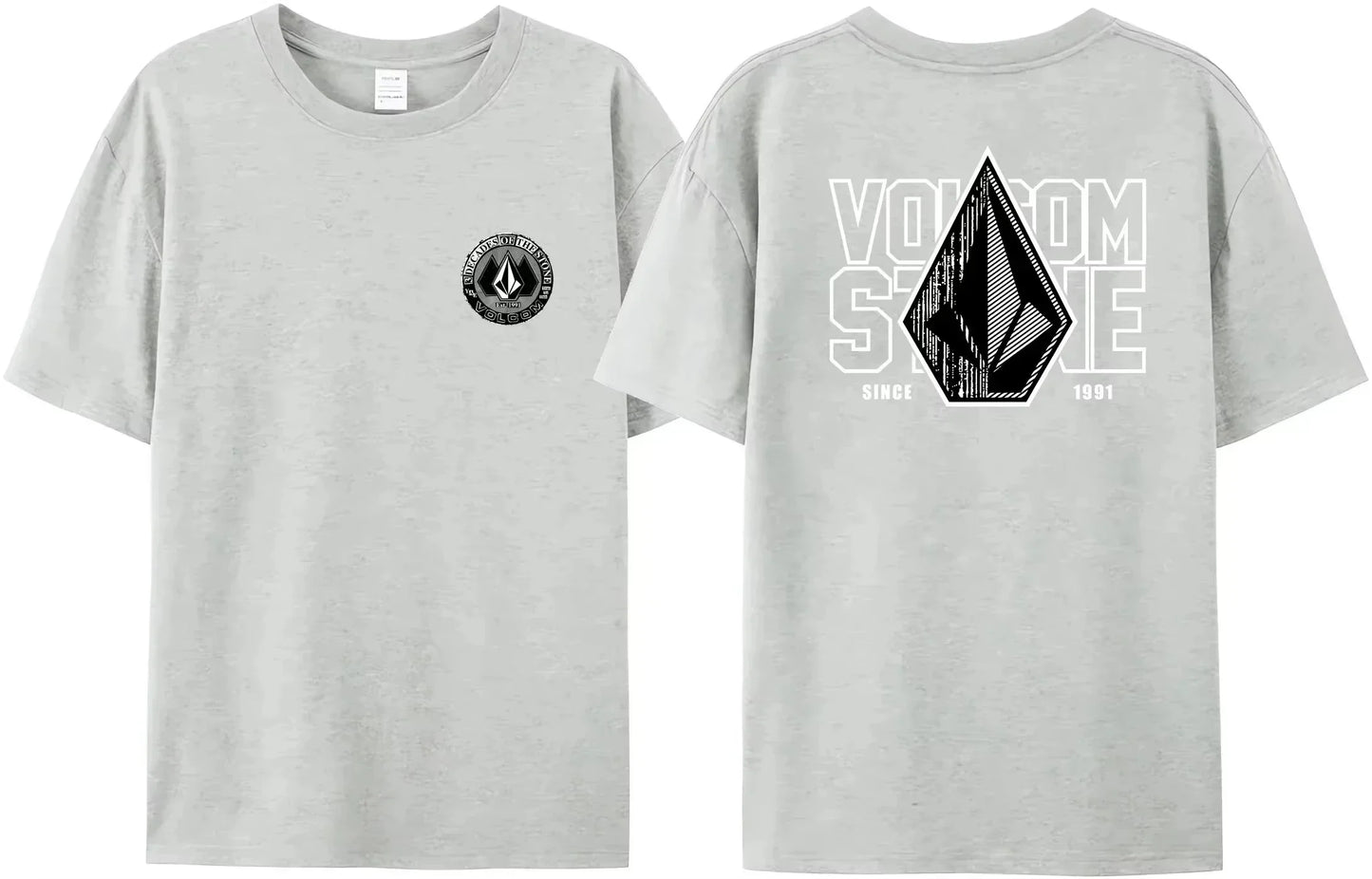 Volcom JV 2025 new Volcom obsidian asbestos short sleeve T-shirt top Summer loose T-shirt breathable fashion high quality large size