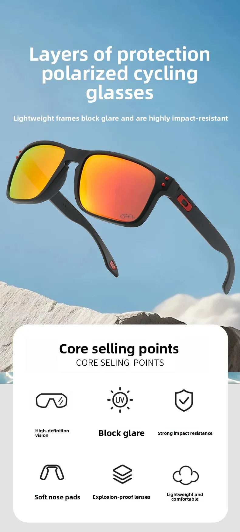 Oakley JV Polarized TR90 Sunglasses Outdoor Climbing Sun Protection Shades Cycling Self-Driving Stylish Accessories