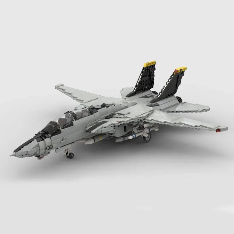 F14 TopGun Tomcat JV 2011PCS WW2 Military MOC 1:35 Scale F-14 Tomcat jet fighter model creative ideas airvehicle Plane Child Toy Assembly Puzzle Gift