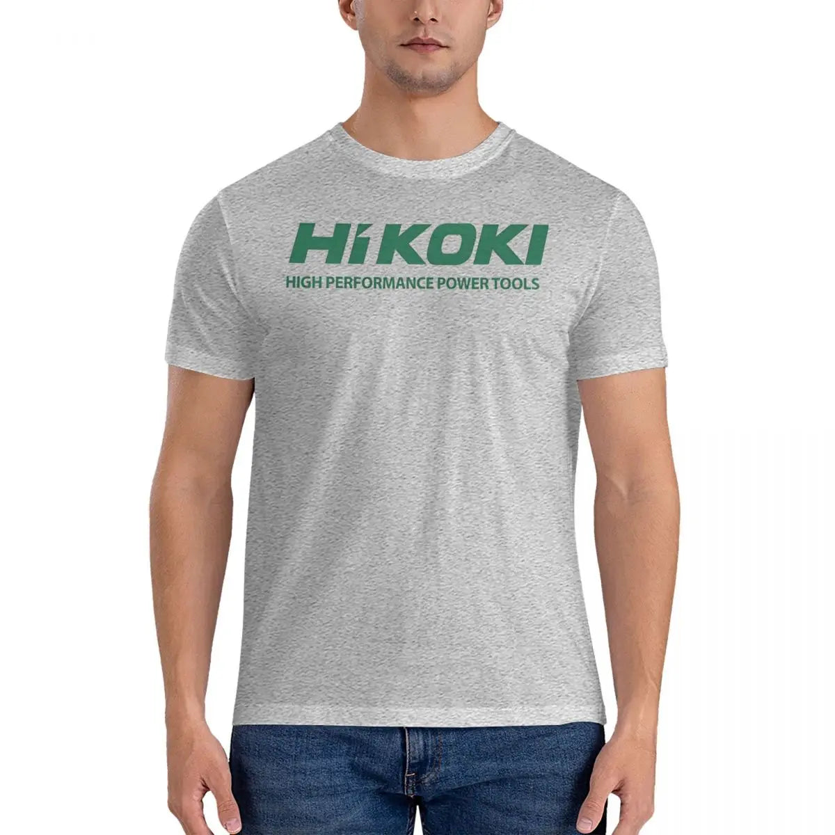 Hikoki Professional TOOLS T-Shirts Men Round Neck Cotton T Shirts HIKOKI Short Sleeve Tee Shirt Adult Clothing