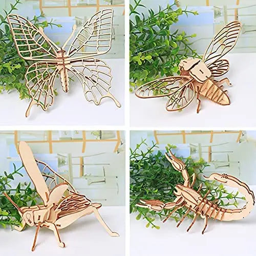 Model JV DIY 3D Wooden Puzzle Model Animal Montessori Toys for Children Crafts Dachshund Skeleton Assembly Gift Set for Kids Adults Teens