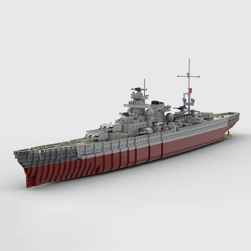 Gneisenau JV 4612PCS WW2 Military MOC1:200 scale Gneisenau battleship Model DIY creative ideas warship Child Toy Assembly Puzzle BirthdayGift