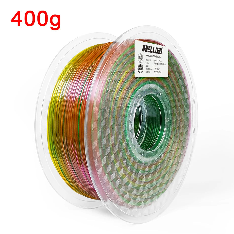 3D Printing JV 1.75mm Flexible TPU 3D Printing Filament No Bubble Non-toxic Sublimation 3D Printer Plastic Material TPU Filament 0.5KG/0.25KG