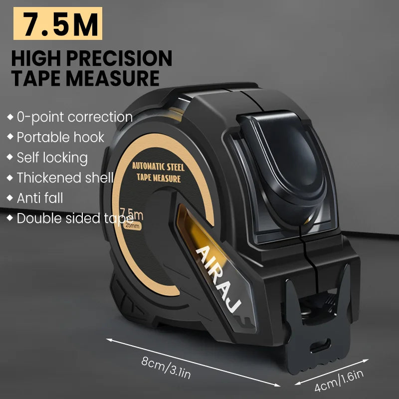 AIRAJ Primium Tape Measure. 5m, 7.5m or 10m.