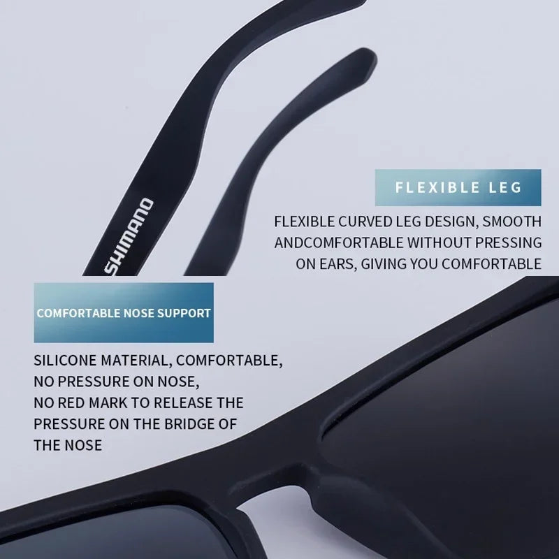 SHIMANO JV Polarized UV400 Protective Sunglasses for Men and Women Outdoor Sports Hunting Fishing Cycling Driving Fashion