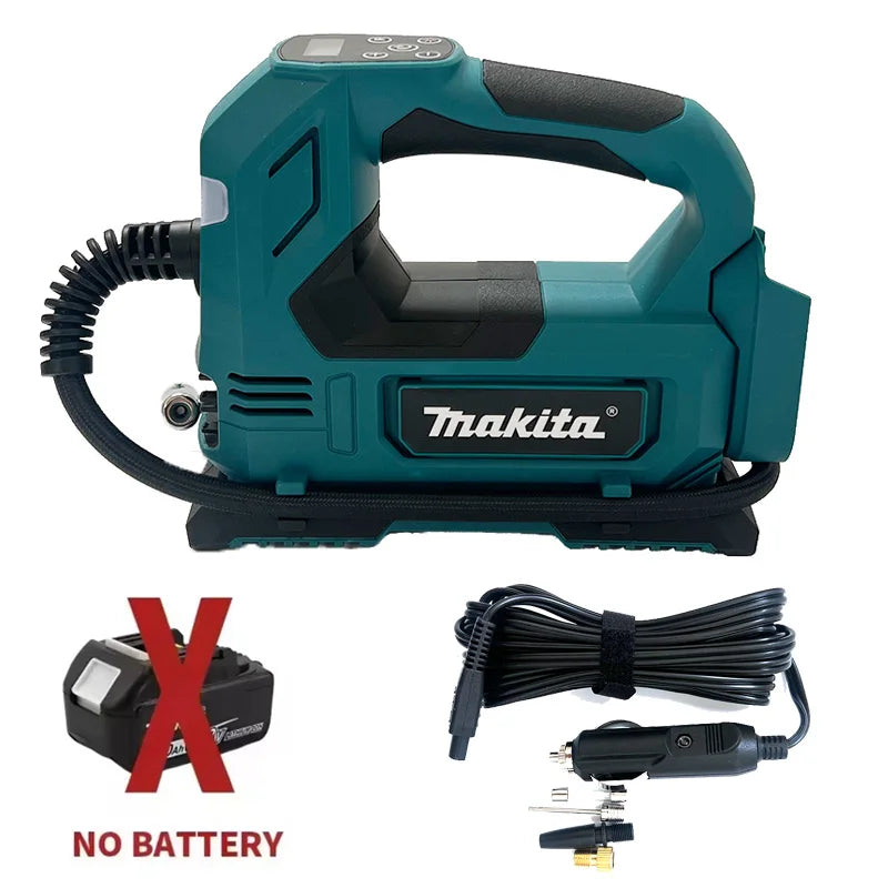 Makita 18V Portable Cordless Tire Inflator 18V Battery Electric Air Pump Handheld Air Compressor For Car Bicycle Tires Ball