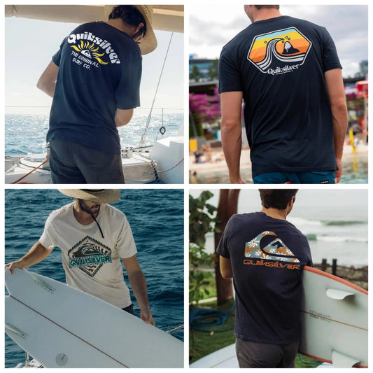 Quicksilver and Billabong JV Tee La Nouvelle Mode De Rue De La Saison T-shirt De Sport À Manches Courtes En Coton Imprimé Décontracté Croisé Camouflage Hip Hop