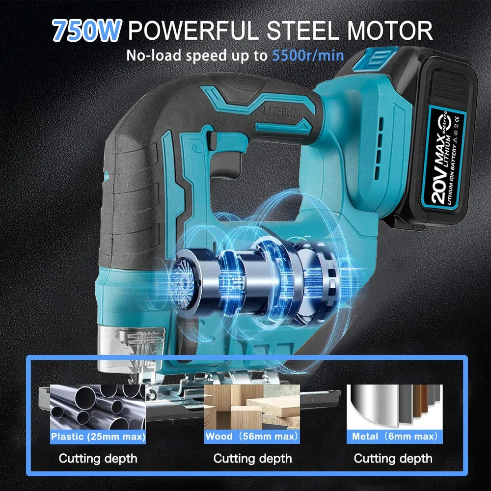 Makita Compatible 4 Pc Tool Sets Brushless Cordless Angle Grinder +Electric Hammer Drill +Jigsaw + 172 Electric Drill for Makita 18V Battery