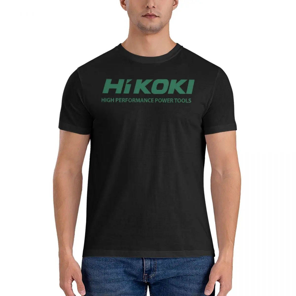 Hikoki Professional TOOLS T-Shirts Men Round Neck Cotton T Shirts HIKOKI Short Sleeve Tee Shirt Adult Clothing