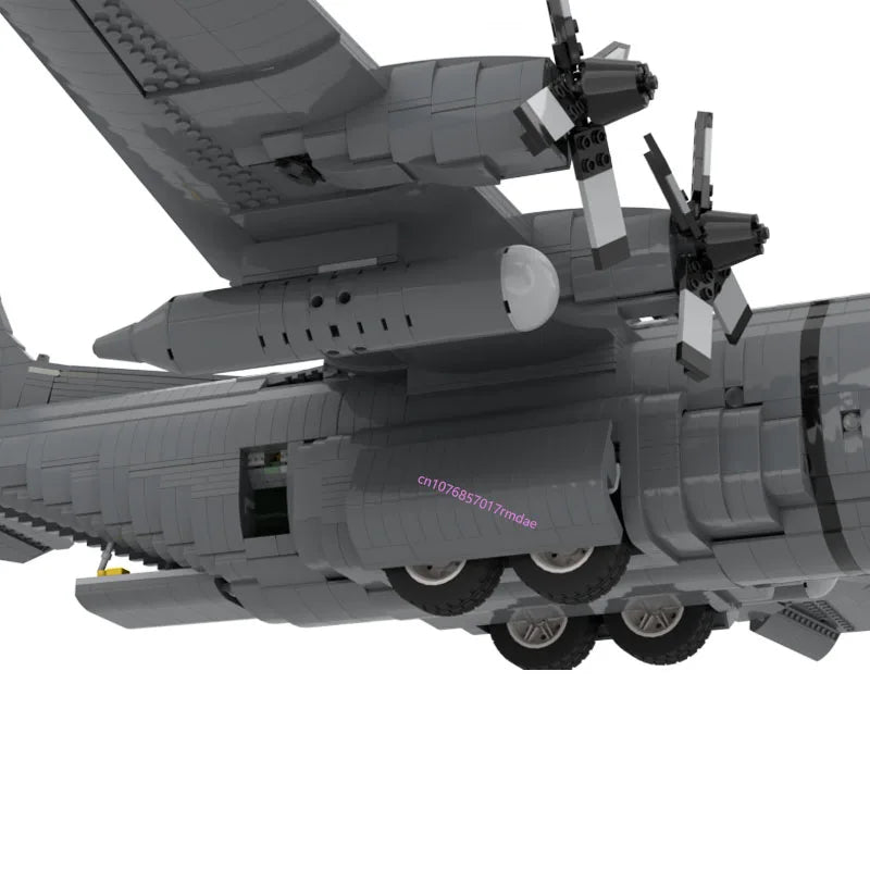 C130 Hercules JV 5257PCS WW2 Military MOC 1:38 scale C-130H Hercules transport plane Model creative ideas Child Toy Assembly Puzzle Birthday Gift