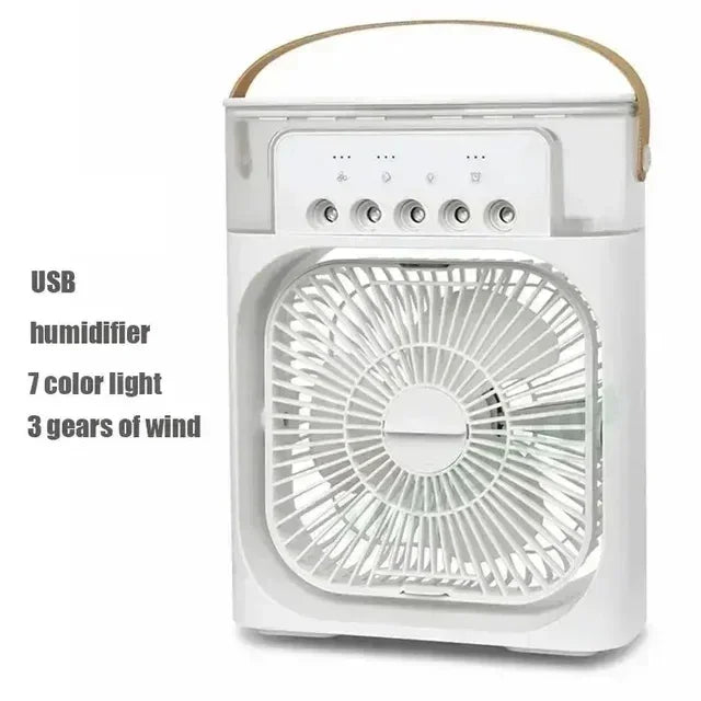 Portable Fan Air Conditioner: 3-in-1 Design with Humidifier USB Electric LED Night Light