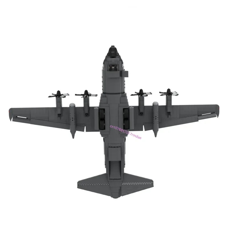 C130 Hercules JV 5257PCS WW2 Military MOC 1:38 scale C-130H Hercules transport plane Model creative ideas Child Toy Assembly Puzzle Birthday Gift