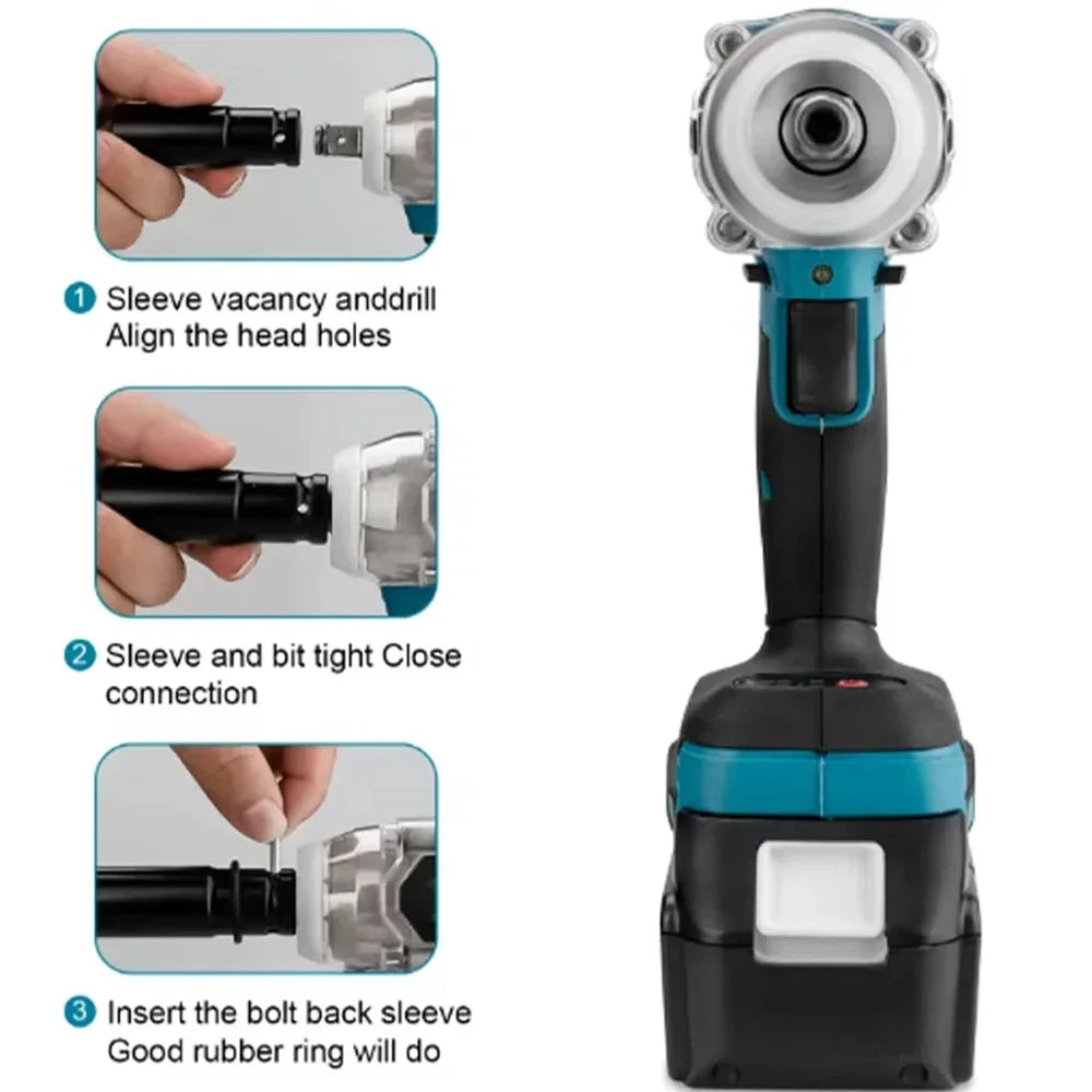 Makita DTW285 18V 320N.M Brushless Impact Wrench with 6.0Ah battery and Charger Kit