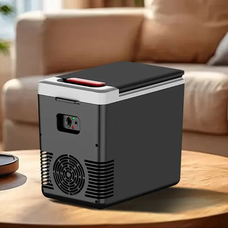 Mini Refrigerator 12V 220V 10L Car Home Dual-use Refrigerator Freezer Outdoor Cooler & Warmer Electric Fridge Portable Icebox