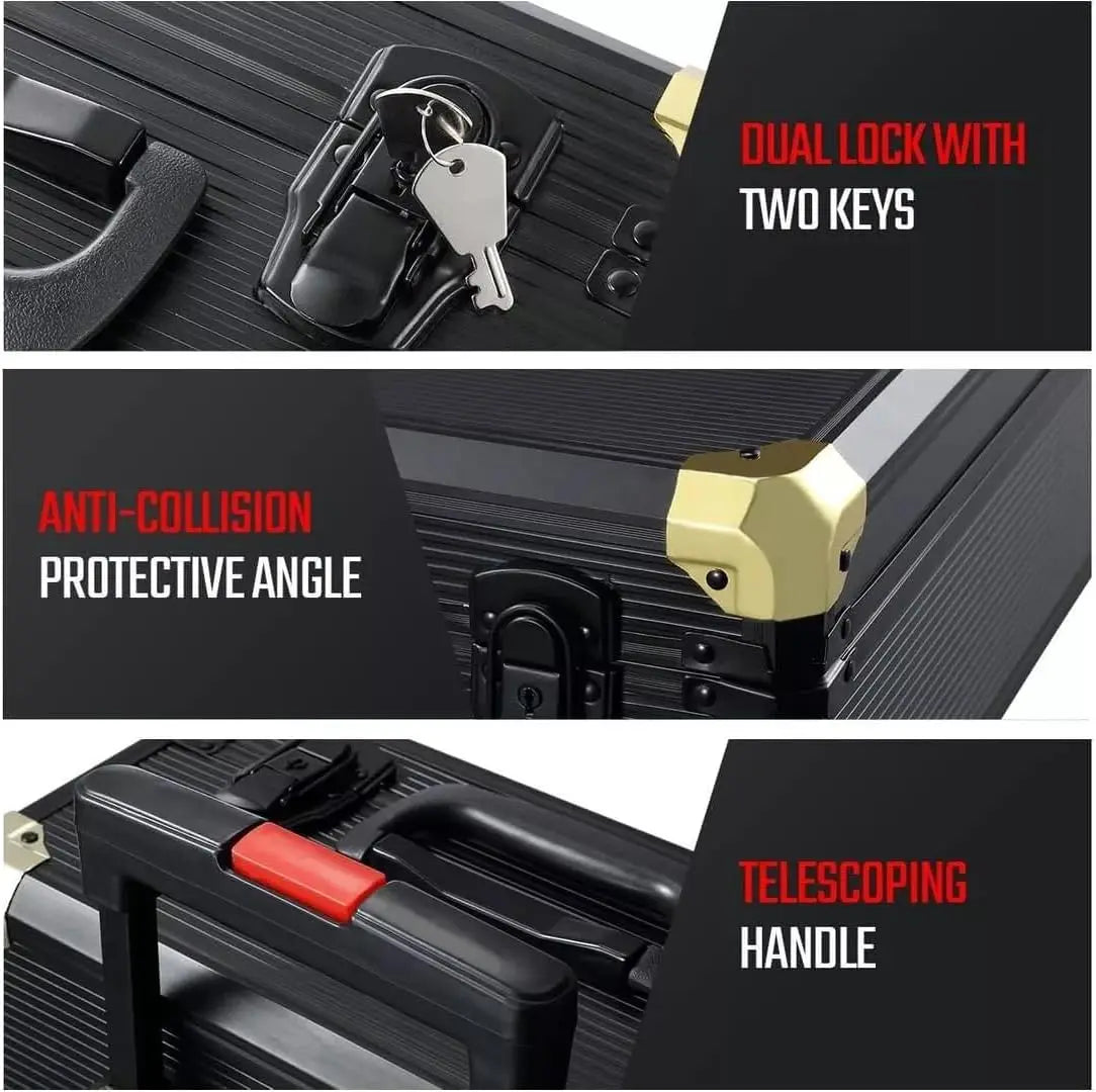 DIY TOOL KIT Household Repair Tool Set - Portable Hand Toolbox Trolly Case on Wheels, Professional Mechanics Kit With Multi-Functional Wr