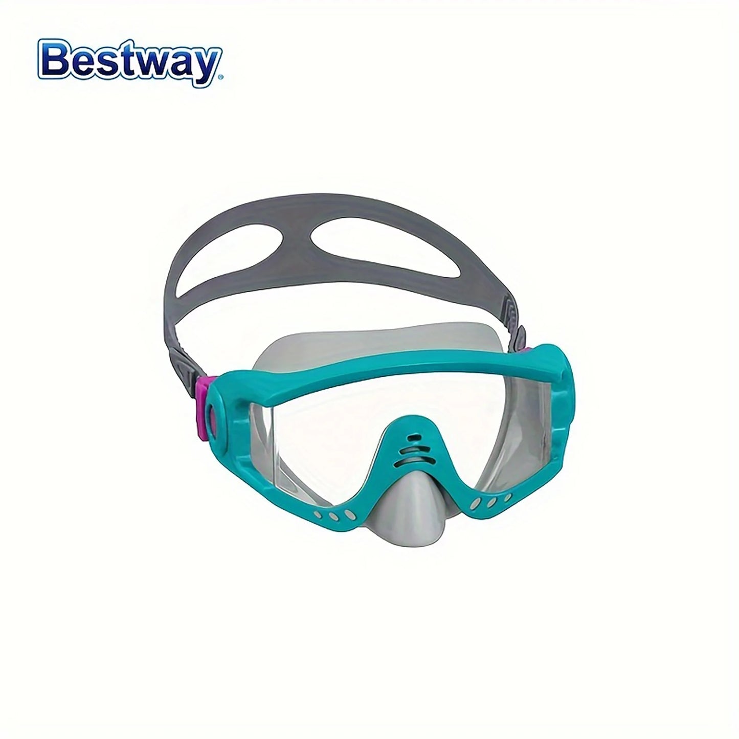 Bestway 22044 3 JV Colours/1 Swimming Goggle SetAdjustable Silicone Headband, Snorkelling Diving MaskPanoramic HD Swimming Mask