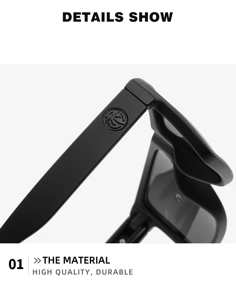 Heat Wave JV NEW High quality luxury Heat Wave brand Polarized sunglasses square Conjoined lens Women men sun glasses UV400