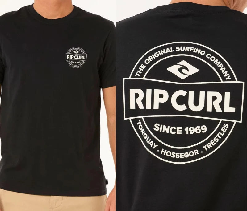 Rip Curl JV 25 Summer New Surf Sunset T Rip Curl Men's Oversized Y2k Cotton Breathable High Quality Men's Top T-shirts Graphic T Shirts