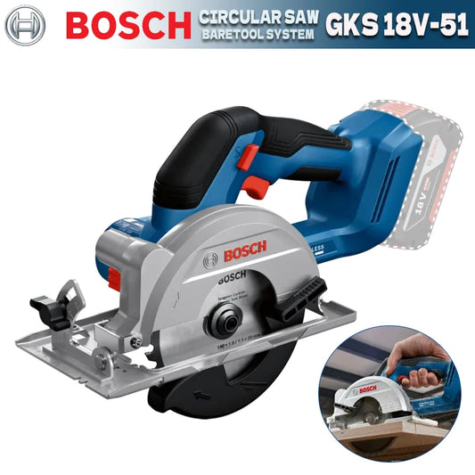 BOSCH GKS 18V-51 Cordless Circular Saw 18V Professional 140 MM Electric Saw Woodworking Cutting Machine Bosch Power Tools