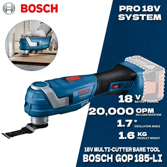 BOSCH 18V GPO 185-Li Cordless Oscillating Multi Tools Bare Tool Brushless Universal Treasure 18V Rechargeable Cutting Machine GOP 185-LI