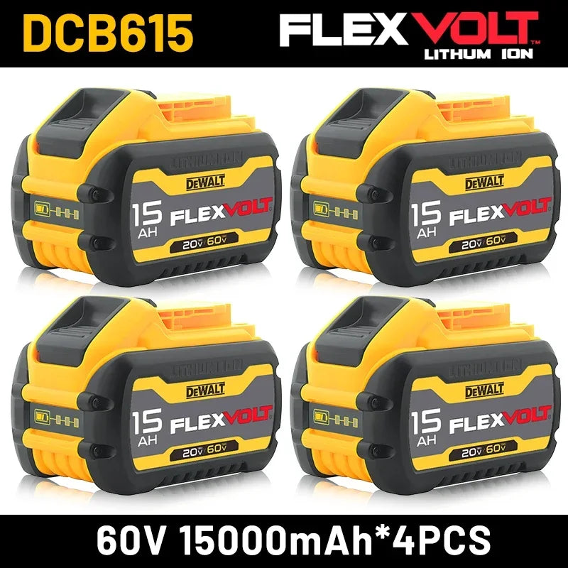 DeWalt original 15Ah 18V/20V- 60V battery- 1Pk, 2Pk, 3Pk and Charger options