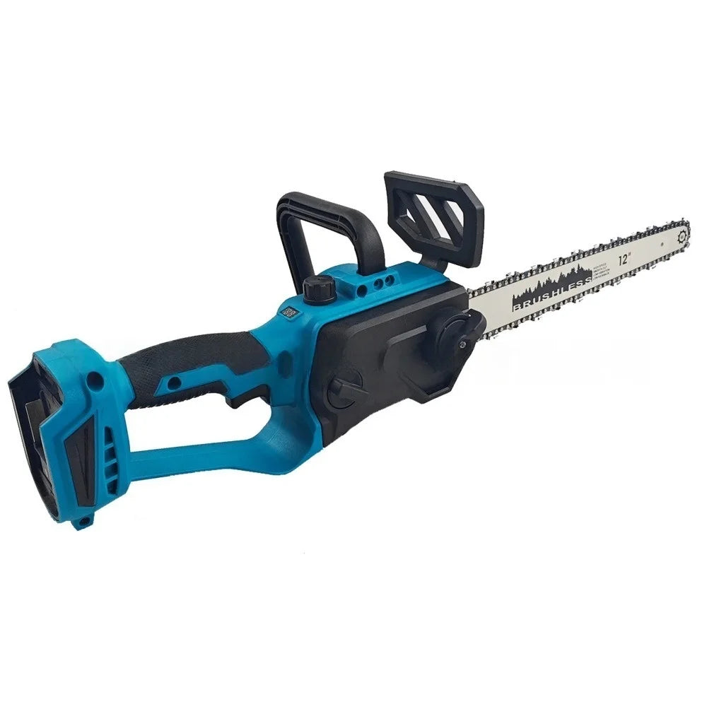 Makita Dewalt Milwaukee Compatible 18V battery 12-Inch Brushless Chainsaw Cordless Electric Chain Saw for Tree Trimming (No battery)