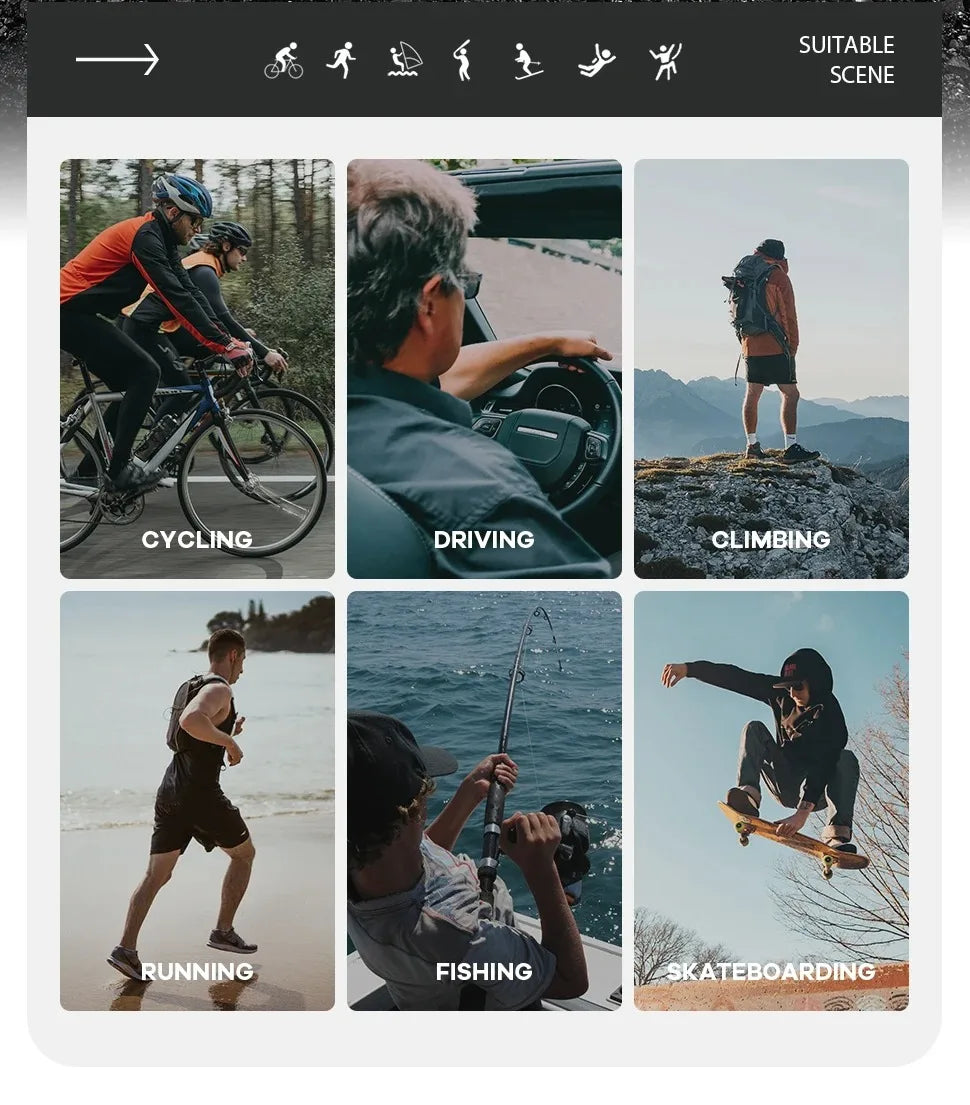 Okuma JV - Unisex UV400 Polarized Glasses, suitable for outdoor sports such as driving, fishing, cycling, hiking, etc