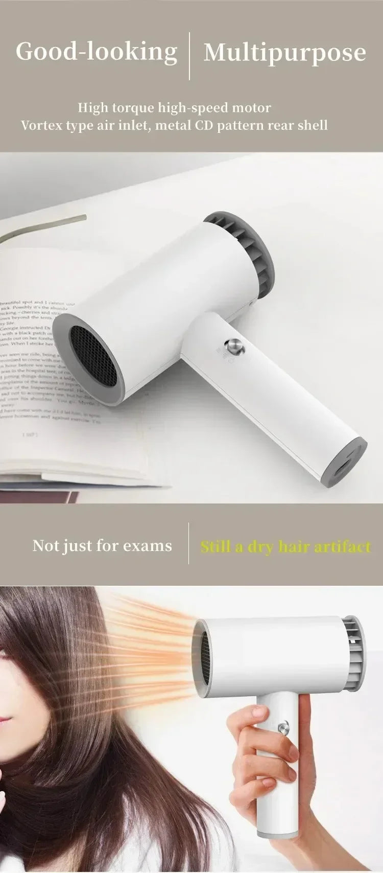 Hair dryer 20000RPM Portable Wireless Hair Dryer Rechargeable Blow Dryer