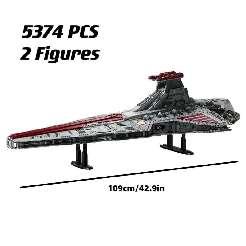 Star Wars JV 5374pcs MINISO Hot Toy Stars Battle Biggest Venator Class Republic Attack Cruiser 75367 Building Blocks Christmas Birthday Gifts
