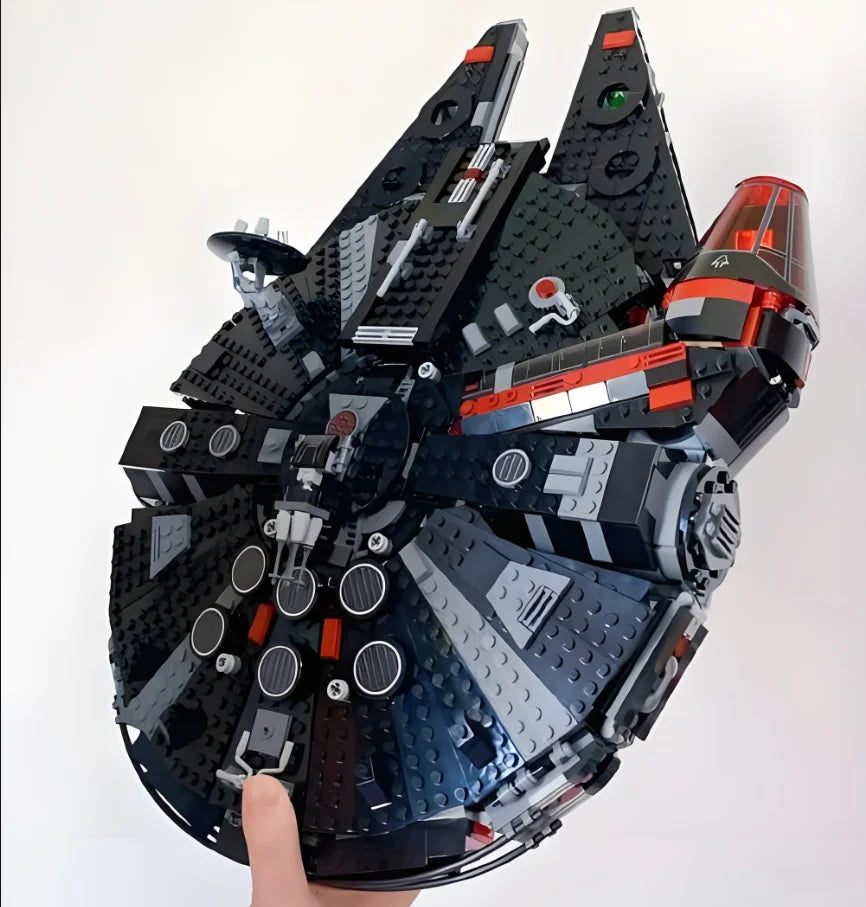 Millennium Falcon JV 1579pcs MINISO UCS Star Battle Rebuilding Milky Way Dark Falcon Millennium Falcon Spaceship 75389 Building Block Christmas Gifts