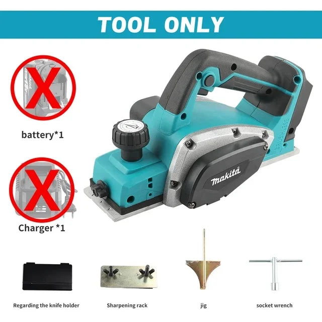 Makita 82mm 18V Handheld Electric Planer 15000RPM