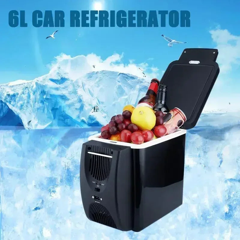 Car Refrigerator 6L Mini Fridge Portable Freezer 12V DC Refrigerator Plug In Cooler Refrige 6L Thermoelectric Cooler