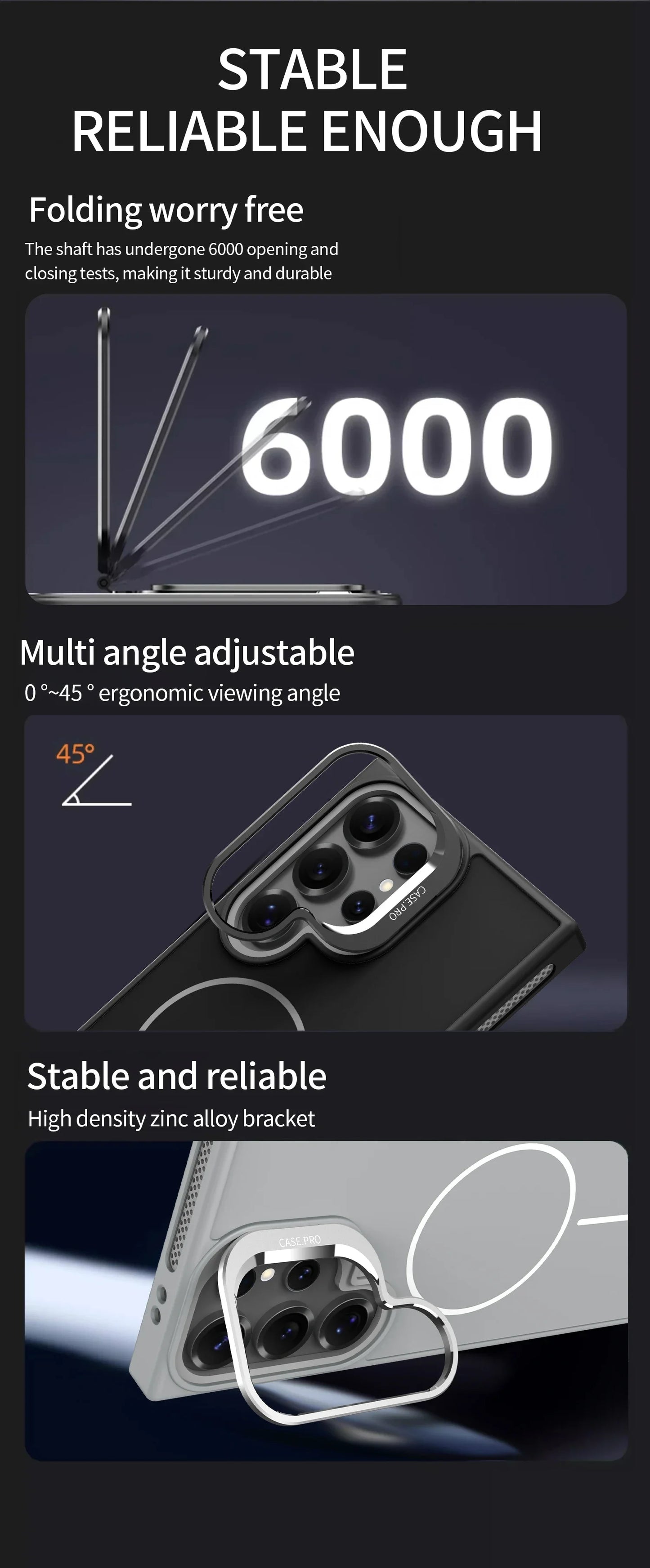 Samsung Galaxy Invisible Bracket Cooling Function Case for Samsung Galaxy S25 S24 Ultra with MagSafe Wireless Charging Drop Protection Cover