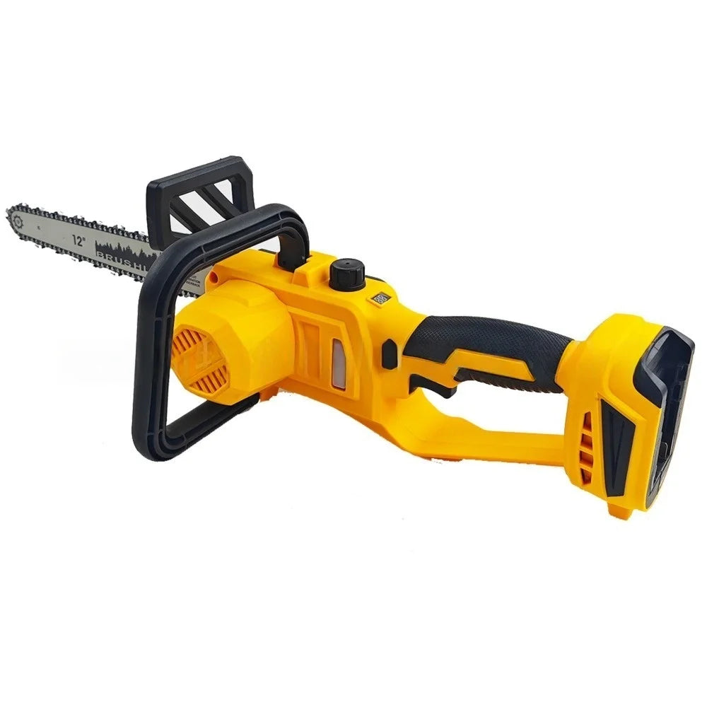 Makita Dewalt Milwaukee Compatible 18V battery 12-Inch Brushless Chainsaw Cordless Electric Chain Saw for Tree Trimming (No battery)