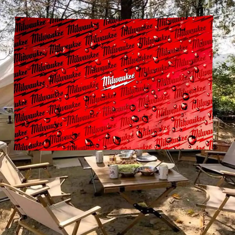Milwaukee LOGO Anime Chart Flag For Living Room Home Dorm Decor Art Home Decor Banner
