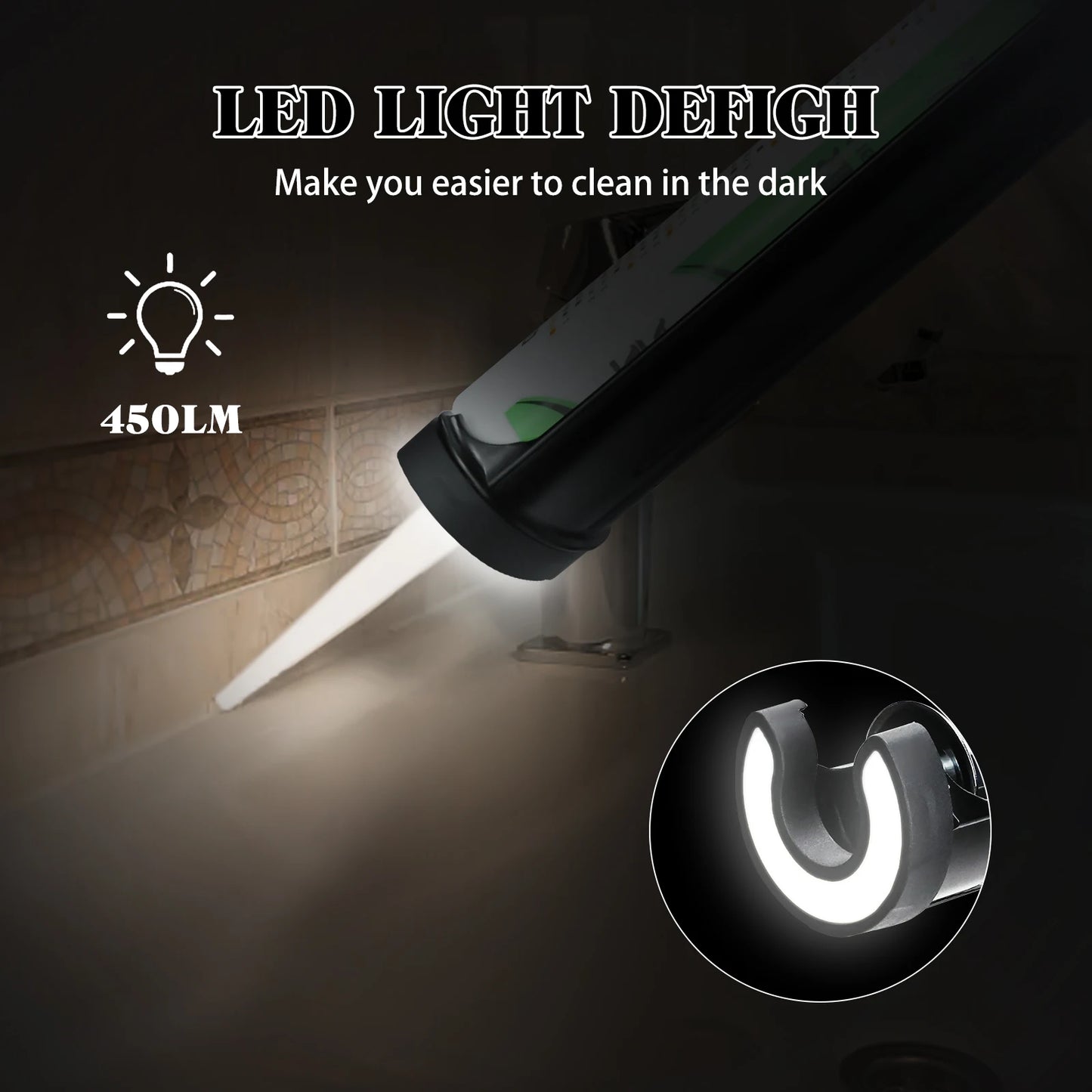 Cordless Caulking Gun 4 Speed with LED Light For Makita/Dewalt/Milwaukee Batteries.