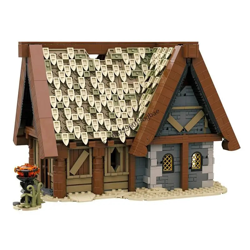 Elder Scrolls JV 2772PCS game Movie Elder Scrolls Skyrim series Vikings Whiterun Breezehome house model creative ideas Toy Assembly Puzzle Gift