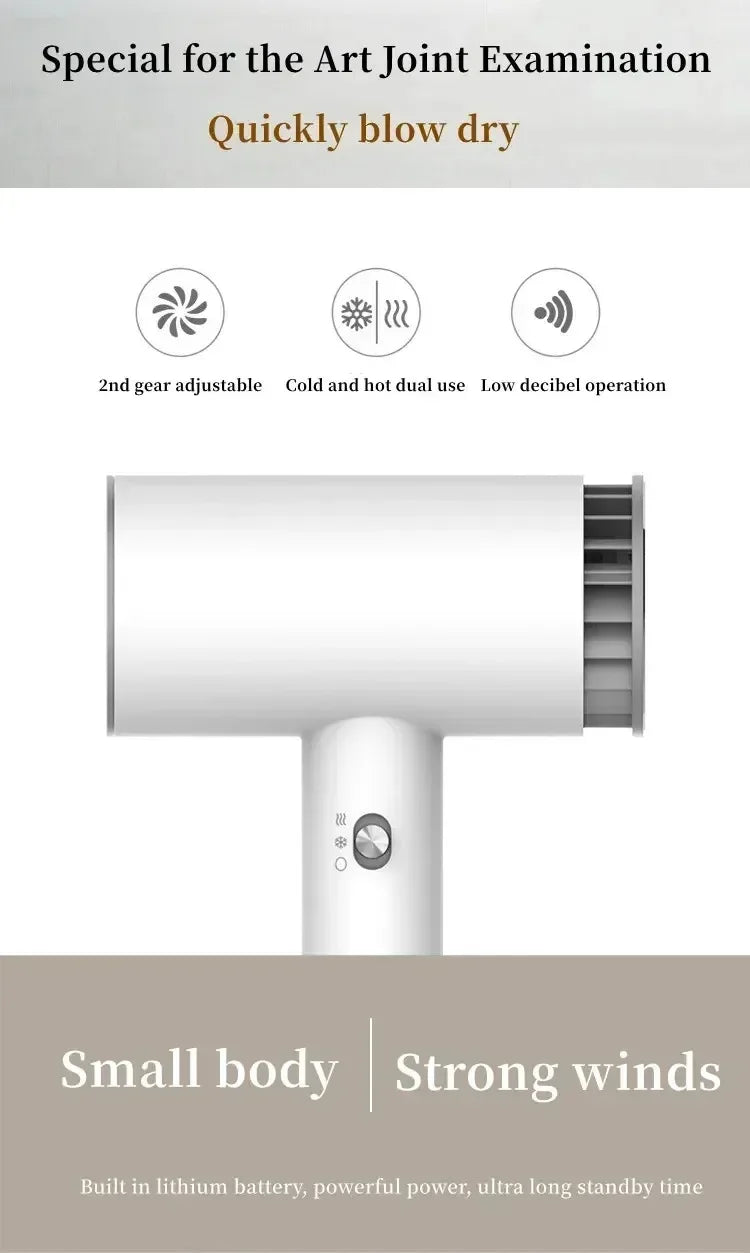 Hair dryer 20000RPM Portable Wireless Hair Dryer Rechargeable Blow Dryer
