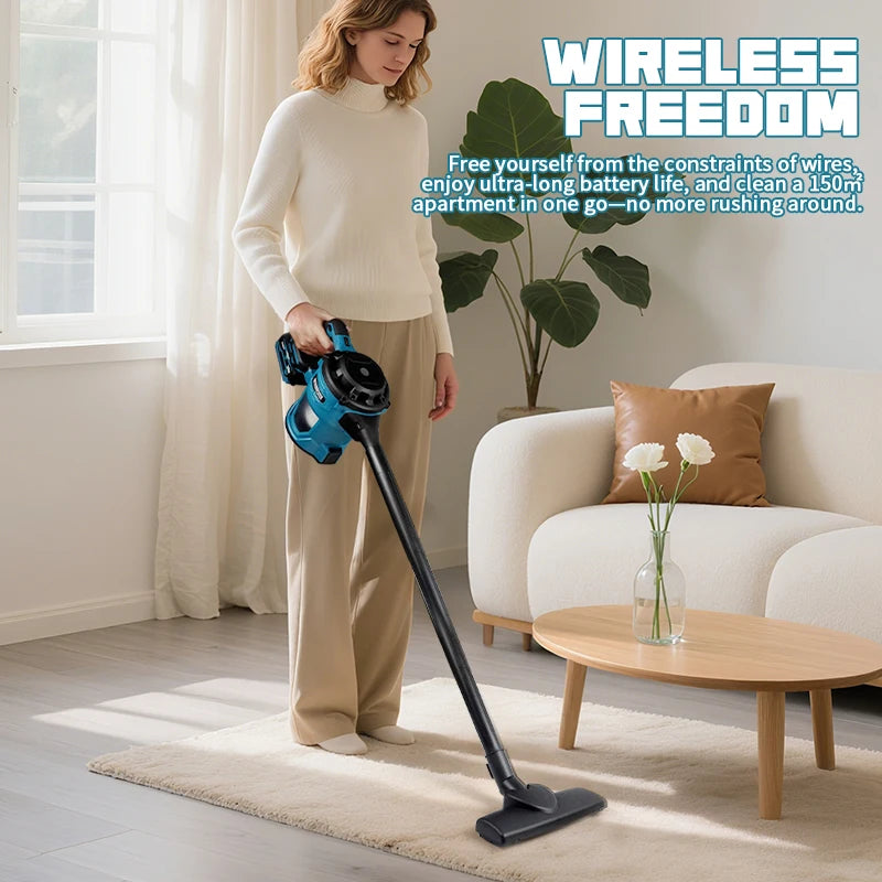 Makita Compatible 16000pa Cordless Electric Vacuum Cleaner Handheld Rechargeable Dry/Wet Dust Carpet Collector Machine for Makita 18v Battery Pin