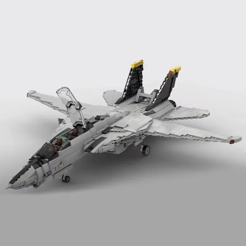 F14 TopGun Tomcat JV 2011PCS WW2 Military MOC 1:35 Scale F-14 Tomcat jet fighter model creative ideas airvehicle Plane Child Toy Assembly Puzzle Gift