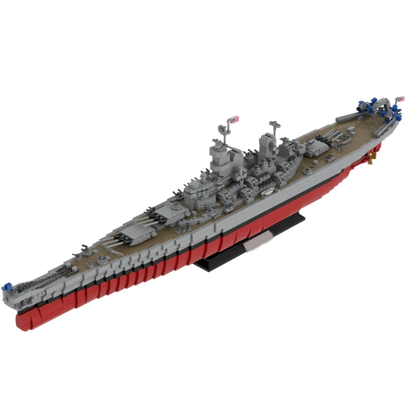 Missouri JV 3306PCS WW2 Military MOC 1:300 scale Iowa-Class Battleship USS Missouri warship Model DIY creative ideas Toy AssemblyPuzzle Gift